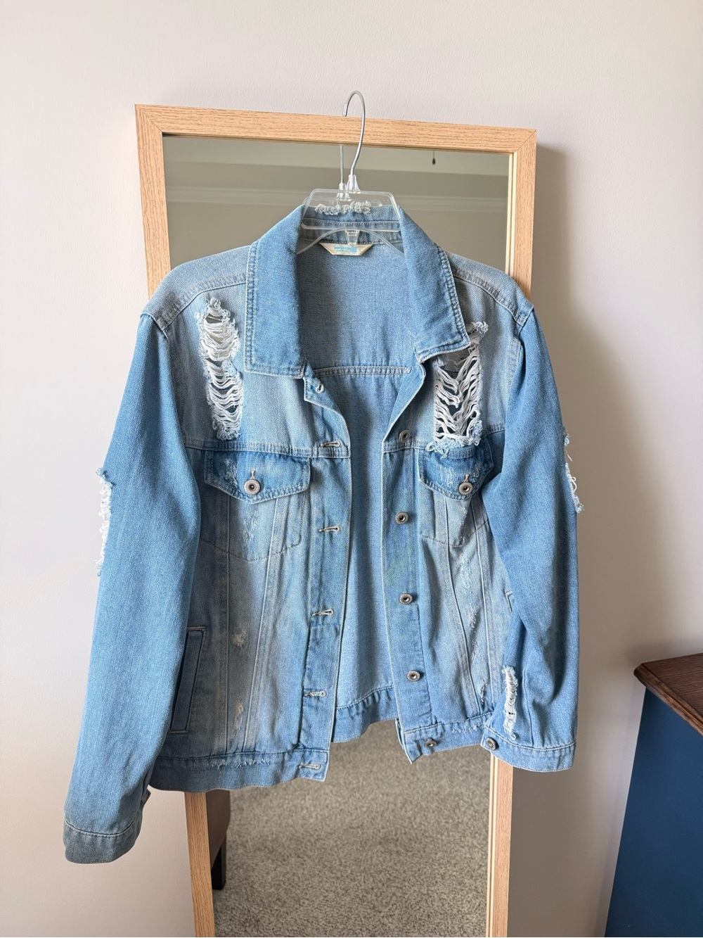 Highway Jeans Light Blue Distressed Denim Jacket